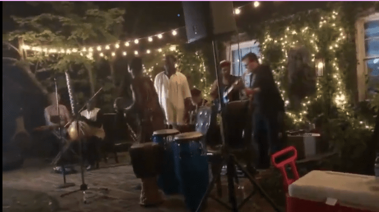Garden party with Alioune , Godwin and Gidi